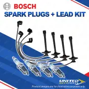Bosch 4 Spark Plugs+Lead Kit for Toyota Celica ST204R 2.2L 5SFE I4 100KW 94-99 (for: Toyota)