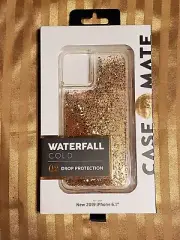 Case-Mate Waterfall Case for iPhone 11 6.1" 2019, Clear/Gold