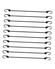 Small Bungee Cord with Hooks, 12 inch Length, Metal Core Hook with 12 Inch