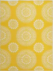 Rug Club Alfresco 21A3 Reversible Outdoor Mat, 120 cm x 170 cm Size, Yellow/W...