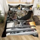 Owl Bedding Set Twin Size,Nature Animal Jungle Tree Branch Wildlife Duvet Cover