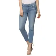 Paige Women's Transcend Mid Rise Skinny Verdugo Raw Hem Crop Skinny Jeans 23