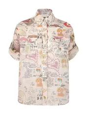 [ZIMMERMANN] Crush Rolled Sleeve Shirt