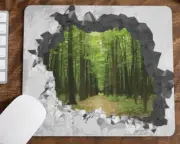 A Woods Scenery inside Graphic Mouse Pad