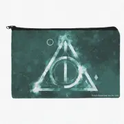 Wizardly Wonders: Harry Potter Deathly Hallows Pencil & Pen Zipper Pouch