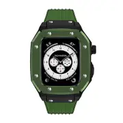 Catzon Apple Watch Metal Protective Case With Silicone Strap for iWatch Series 7 6 5 4-Green