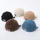 Brimless Baby Corduroy Docker Cap Brimless Hip Hop Hats Children Toddler