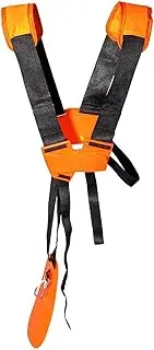 YUET Trimmer Shoulder Strap - Double Shoulder Mower Trimmer Harness with Adjustable Nylon Belt for Brush Cutter or Gardening - Compatible with STIHL FS, KM Series String Trimmer - Orange