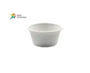 2000x2oz/60ml White Sugarcane Sauce Cups - Disposable & Takeaway, Eco-Friendly