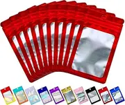 [loveaiai] 100 Pack Mylar Bags,Mini Resealable Ziplock Foil Pouch Baggies Packaging for Small Business Office Earring Lash Jewelry Storage