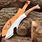 Stainless Steel Handmade Gurkha Kukri Knife Wood Handle Shark Fixed Blade, Hunti