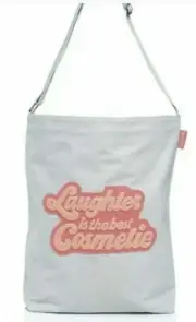 Benefit~Denim Laughter Tote Bag~Laughter is the Best Cosmetic~Brand New & Sealed