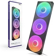 NZXT F420 RGB Core - 420 mm Single Frame Fan Unit with 3 x 140 mm RGB Fans - Speed and Lighting Control - High Static Pressure and Air Flow - Fluid Dynamic Bearings - Black