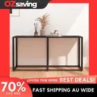 Console Table Black Marble Tempered Glass 140x35x75.5cm Stylish Modern 1677