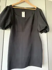Ladies Cute Black Dress Size 14 Boo-Hoo Nwt