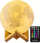 Moon Lamp, 16 Colors Moon Night Light with Stand & Remote &Touch Control and USB