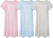 [Ramede] 3 Pieces Hospital Gown for Women Cotton Labor Delivery Gown for Hospital Maternity Pink Blue Grey