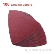 100 Pack: 120 Grit MultiTool Triangular Sanding Sheets - Dremel, Fein, Ridgid +