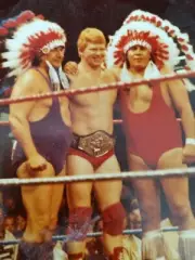 Bob Backlund Chief Jay & Jules Strongbow WWWF 3X5 WWE Photo
