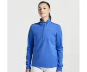 Saucony Women's Solstice 1/4 Zip Long Sleeve Color Heather Blue Size Medium