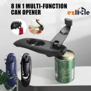 8 In 1 Can Opener Lids Cap Rotating Handle Magnetic Bottle Opener Multifunction