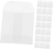 TEHAUX 50pcs Clear Paper Bags for Storing Accessories Cards and Snacks for Party Favors Packaging and Organizing