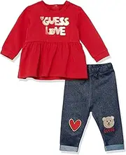 [GUESS] Baby Girls' Organic Cotton Top and Stretch Denim Leggings