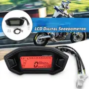Universal Motorcycle LCD Digital 13000rpm Speedometer Odometer 7 Colors Adjust