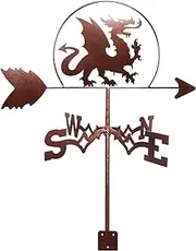 Wind vanes, Outdoor Garden Animal Metal Weathervane, Weather Vane with Alpaca Bee Dragonfly Ornament, Wind Direction Indicators Yard Roof Mount Easy Use