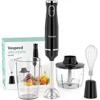 Immersion Blender, 1000 Watt 4-in-1 Hand Blender with Chopper, Whisk, 600ml M...