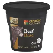 Custom Culinary Gold Label Beef Base, No Msg Added, Gluten Free (1 lb, 6 Packs)