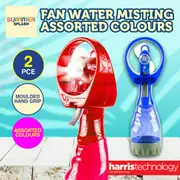 Summer Splash 2PK Fan Misting Water Spray Bottle 300ml Soft Plastic Blades Batte