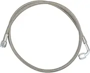 Turbo Oil Line, 4AN Turbo Oil Line Stainless Steel Braided 90 Degree Straight Hose End Remote Control Turbocharger (TF-1062-AN4) (48 Inch)