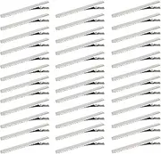 Bantoye 60 Pcs 3 Inch Silver Flat Alligator Curl Clips, Single Prong Hair Accessories for Hair Styling, Coloring, Salon & Home Use
