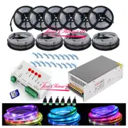 50M 5050 RGB Dream Color 6803 LED Strip + T1000S Controll +12V 40A 500W Power