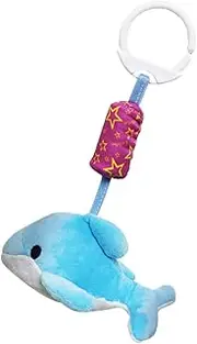 Kisangel Animal Shaped Cradle Hanging Rattles Dolphin Cartoon Pendant for Boy Girl Bedside Bells Engaging for Strollers and Carriers Promotes Exploration and Sensory Development
