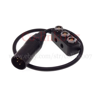 XLR 4 pin Male to 3 Port 2pin 3pin Splitter Hub Cable Adapter