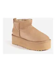 [Ozwear Ugg] Classic Platform Ultra Mini Boots in Bronze