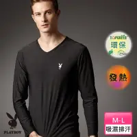 在飛比找momo購物網優惠-【PLAYBOY】運動暖絨V領長袖衫(速熱暖絨)