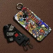 Phone Case Compatible with ZTE Blade V70 Max/Nubia V70 Max, Personality Protective Lanyard Phone Holder Wrist Strap Anti-Knock Shockproof Ring