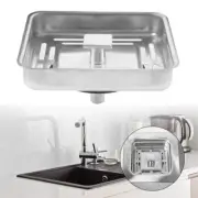 Square Stainless Steel Kitchen Sink Strainer Drainer Post Stopper Waste Plug New