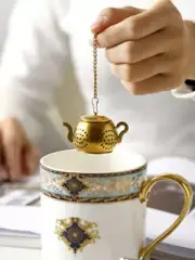 1pc Stainless Steel Tea Strainer, Tea Leaf Filter Infuser Gold teapot New USA