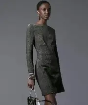 Diane Von Furstenberg Metallic Mini Dress NWT