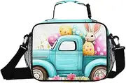 Easter Egg Rabbit Insulated Lunch Box for Women Men - Ideal for Work, Picnics - Includes Adjustable Shoulder Strap