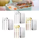 4 Pieces Camping Cutlery Set Travel Cutlery Set Detachable Portable Travel