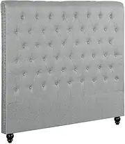 Foret Bed Head Queen Size Upholstered Headboard BedHead Frame Fabric Grey