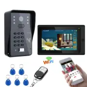 7'' Wired/Wireless Wifi RFID Video Door Phone Doorbell Intercom System 1000TVL