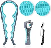 Jar Opener Gripper for Seniors with Arthritis: Rubber Bottle Opener for Arthritic Hands - Silicone Jar Lid Openers Grippers for Opening Jars and Bottles - Easy Can Opener Gripper for Weak Hands