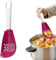 Multipurpose Cooking Spoon, Kitchen Colander Spoon Strainer, Colander Skimmer Scoop for Mashing, Grating, Draining, Heat Resistant Food Strainers