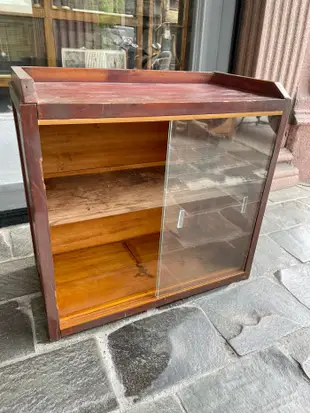 早期柑仔店檜木玻璃櫃 菸草櫃 置物櫃